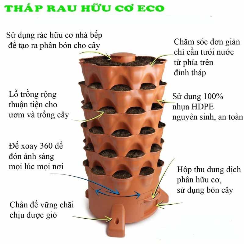 Mô hình tháp trồng rau