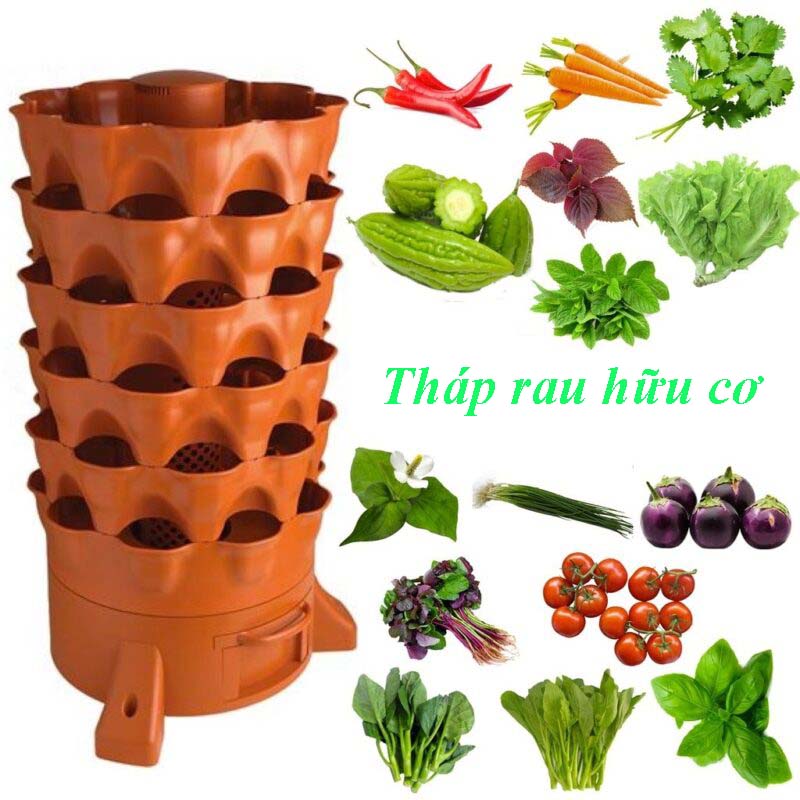 Mô hình tháp trồng rau