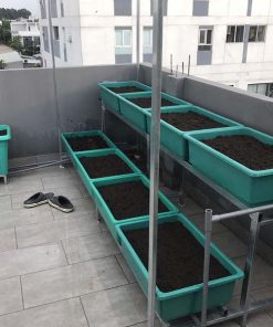 Bộ kệ trồng rau sạch 8 chậu 2 tầng