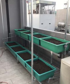 Bộ kệ trồng rau sạch 8 chậu 2 tầng