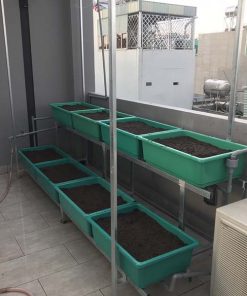 Bộ kệ trồng rau sạch 8 chậu 2 tầng