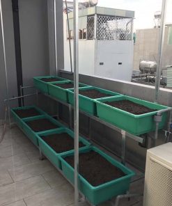 Bộ kệ trồng rau sạch 8 chậu 2 tầng
