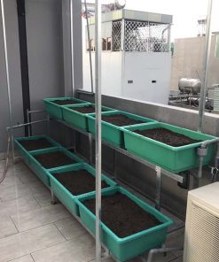 Bộ kệ trồng rau sạch 8 chậu 2 tầng