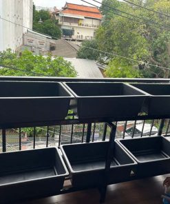 Giàn trồng rau ban công 6 khay